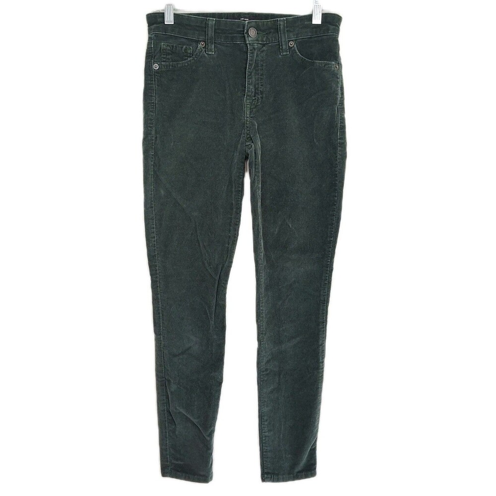 Lucky Brand Ava Skinny Corduroy Women's Ankle Pants, Size 0/25, Emerald Green‎